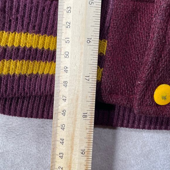 Youth 70s 80s R Patch Varsity Letterman Leather Jacket - Picture 6 of 7